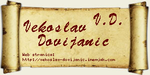 Vekoslav Dovijanić vizit kartica